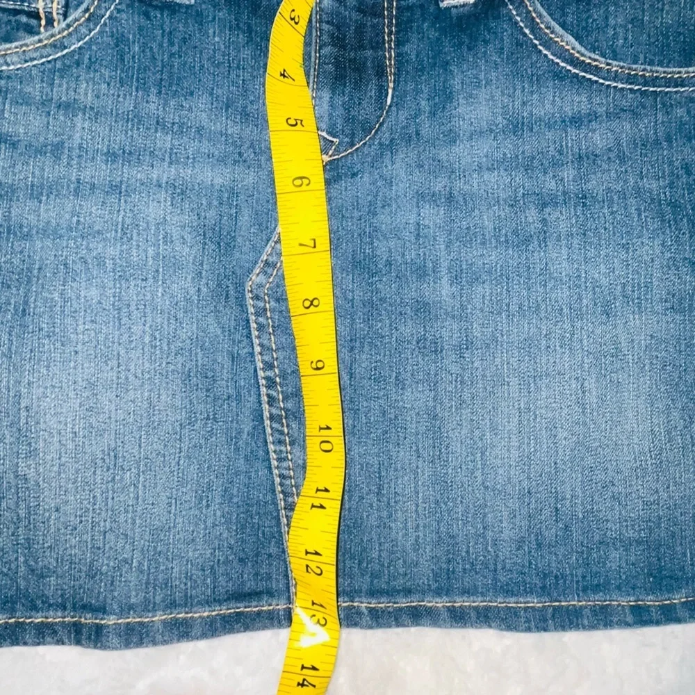 SO‎ 🌼 Denim Skirt Distressed Blue Jean Mini Size 5